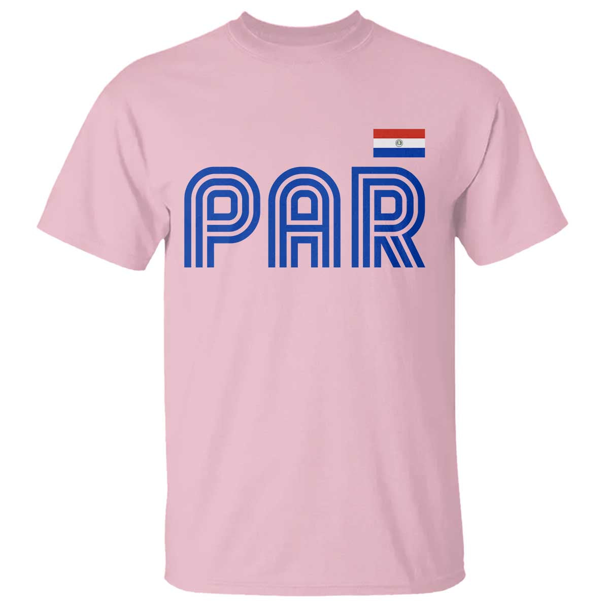 Vintage Paraguay T Shirt Retro Typography Patriotic Paraguayan Pride Flag Graphic TS10 Light Pink Print Your Wear