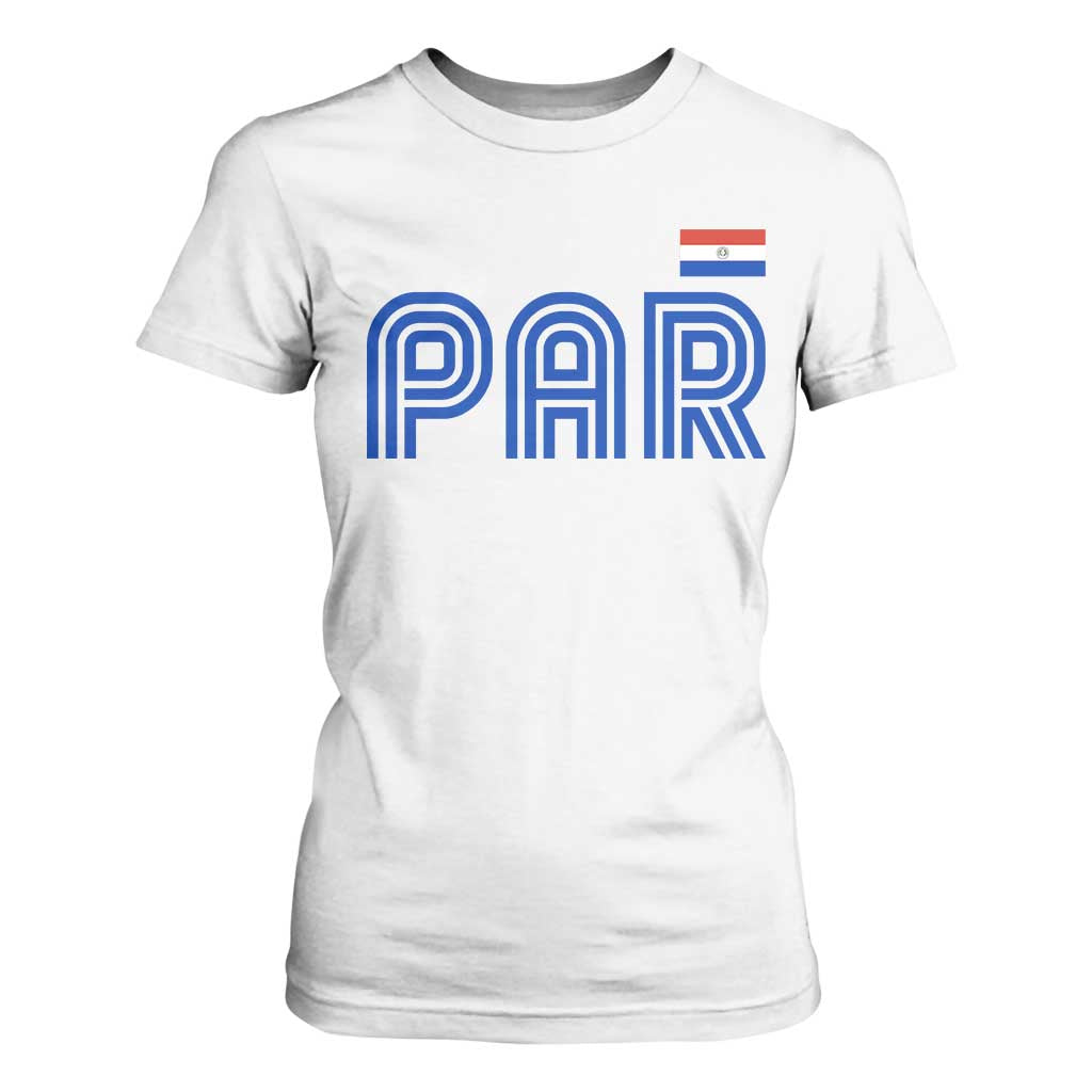 Vintage Paraguay T Shirt For Women Retro Typography Patriotic Paraguayan Pride Flag Graphic TS10 White Print Your Wear