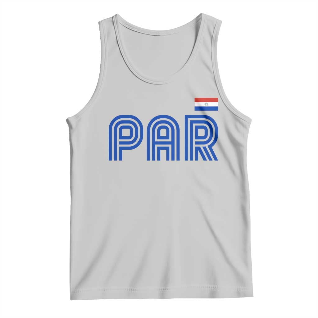 Vintage Paraguay Tank Top Retro Typography Patriotic Paraguayan Pride Flag Graphic TS10 Ash Print Your Wear