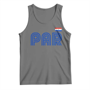 Vintage Paraguay Tank Top Retro Typography Patriotic Paraguayan Pride Flag Graphic TS10 Black Heather Print Your Wear