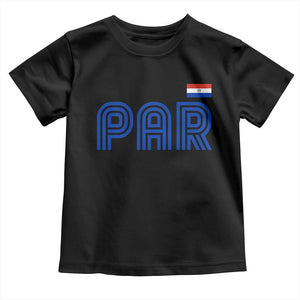 Vintage Paraguay Toddler T Shirt Retro Typography Patriotic Paraguayan Pride Flag Graphic TS10 Black Print Your Wear
