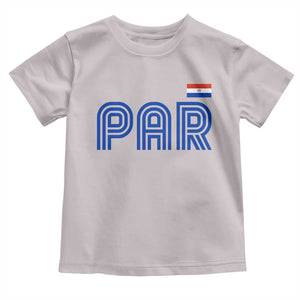 Vintage Paraguay Toddler T Shirt Retro Typography Patriotic Paraguayan Pride Flag Graphic TS10 Ice Gray Print Your Wear
