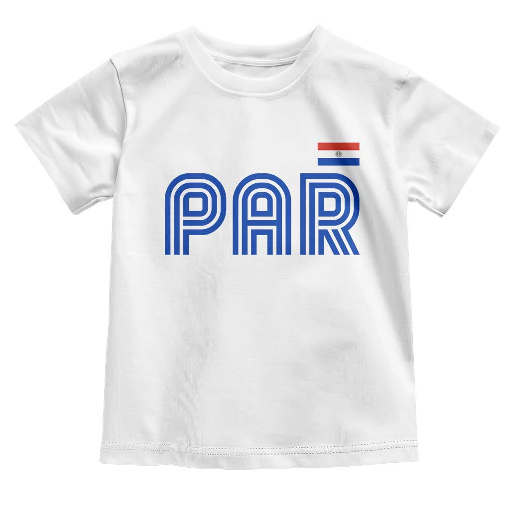 Vintage Paraguay Toddler T Shirt Retro Typography Patriotic Paraguayan Pride Flag Graphic TS10 White Print Your Wear