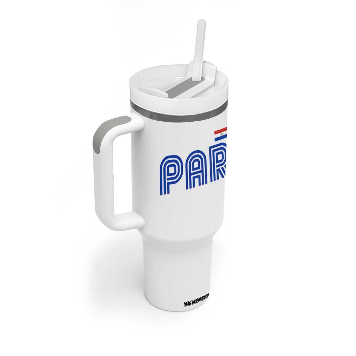 Vintage Paraguay Tumbler With Handle Retro Typography Patriotic Paraguayan Pride Flag Graphic TS10 Print Your Wear