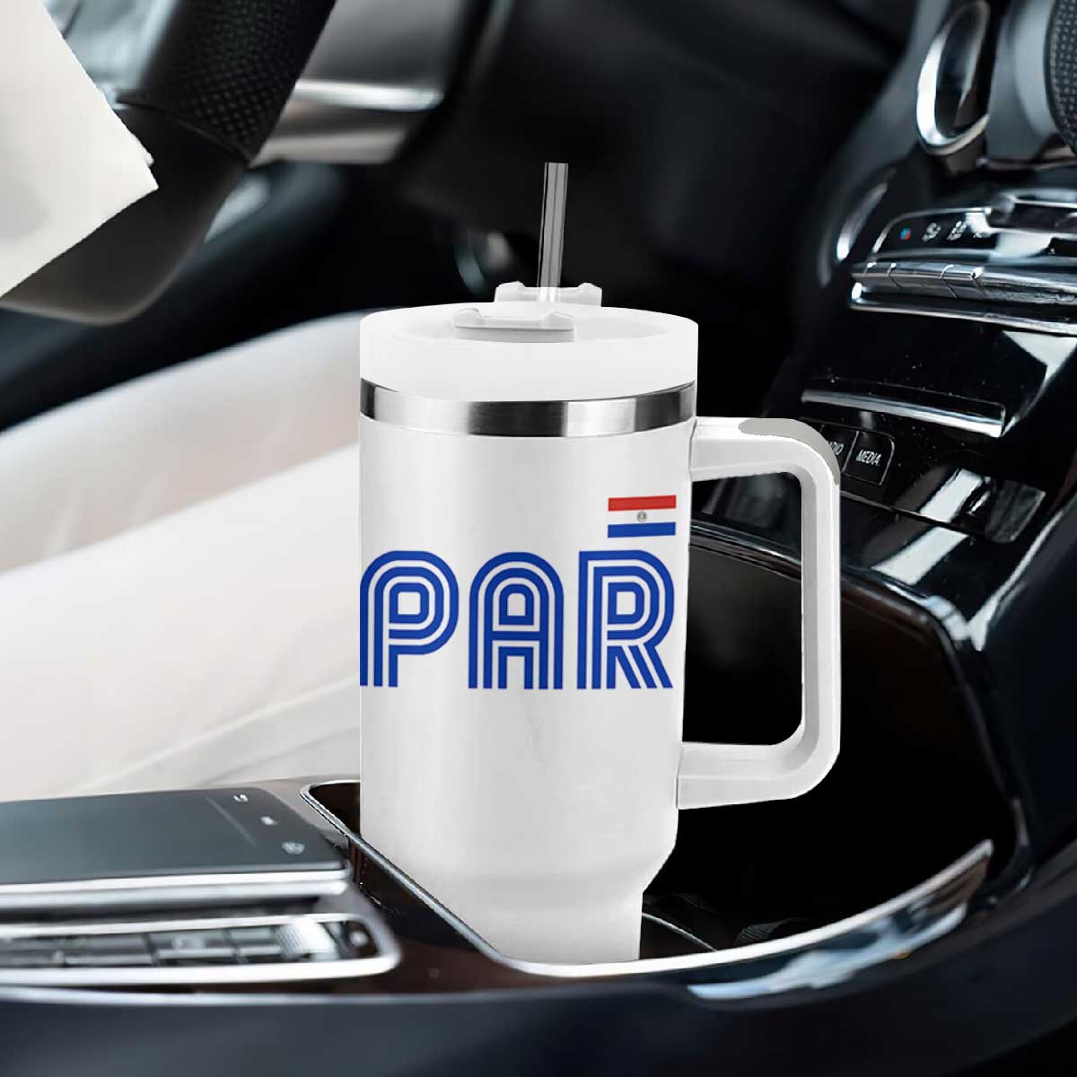 Vintage Paraguay Tumbler With Handle Retro Typography Patriotic Paraguayan Pride Flag Graphic TS10 Print Your Wear