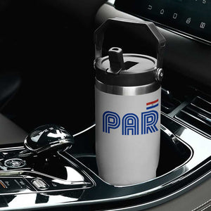Vintage Paraguay Flip Straw Tumbler Retro Typography Patriotic Paraguayan Pride Flag Graphic TS10 Print Your Wear