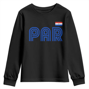 Vintage Paraguay Youth Sweatshirt Retro Typography Patriotic Paraguayan Pride Flag Graphic TS10 Black Print Your Wear