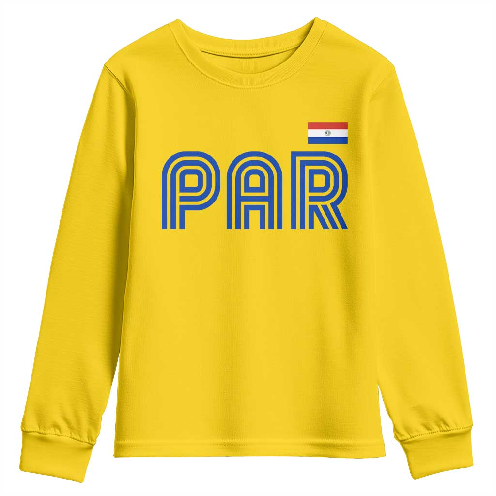 Vintage Paraguay Youth Sweatshirt Retro Typography Patriotic Paraguayan Pride Flag Graphic TS10 Daisy Print Your Wear