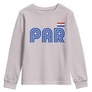 Vintage Paraguay Youth Sweatshirt Retro Typography Patriotic Paraguayan Pride Flag Graphic TS10 Ice Gray Print Your Wear