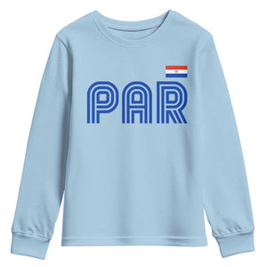 Vintage Paraguay Youth Sweatshirt Retro Typography Patriotic Paraguayan Pride Flag Graphic TS10 Light Blue Print Your Wear