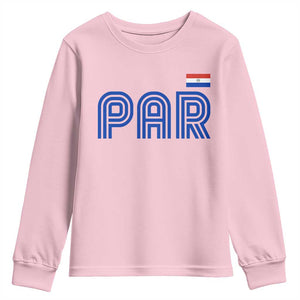 Vintage Paraguay Youth Sweatshirt Retro Typography Patriotic Paraguayan Pride Flag Graphic TS10 Light Pink Print Your Wear