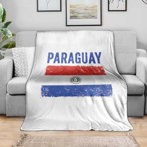 Vintage Paraguay Flag Distressed Paraguayan Pride Patriotic Soccer Fan Graphic Throw Blanket TS10 Print Your Wear