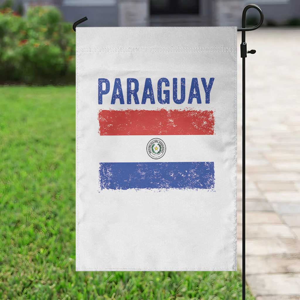 Vintage Paraguay Flag Distressed Paraguayan Pride Patriotic Soccer Fan Graphic Garden Flag TS10 Print Your Wear