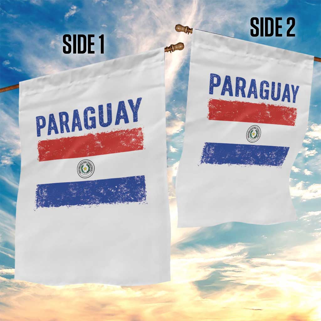 Vintage Paraguay Flag Distressed Paraguayan Pride Patriotic Soccer Fan Graphic Garden Flag TS10 Print Your Wear