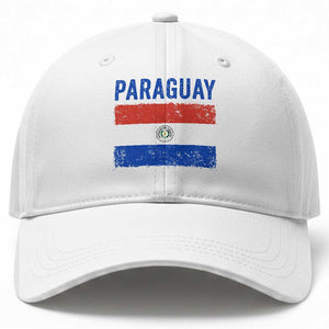 Vintage Paraguay Flag Distressed Paraguayan Pride Patriotic Soccer Fan Graphic Baseball Cap TS10 Print Your Wear