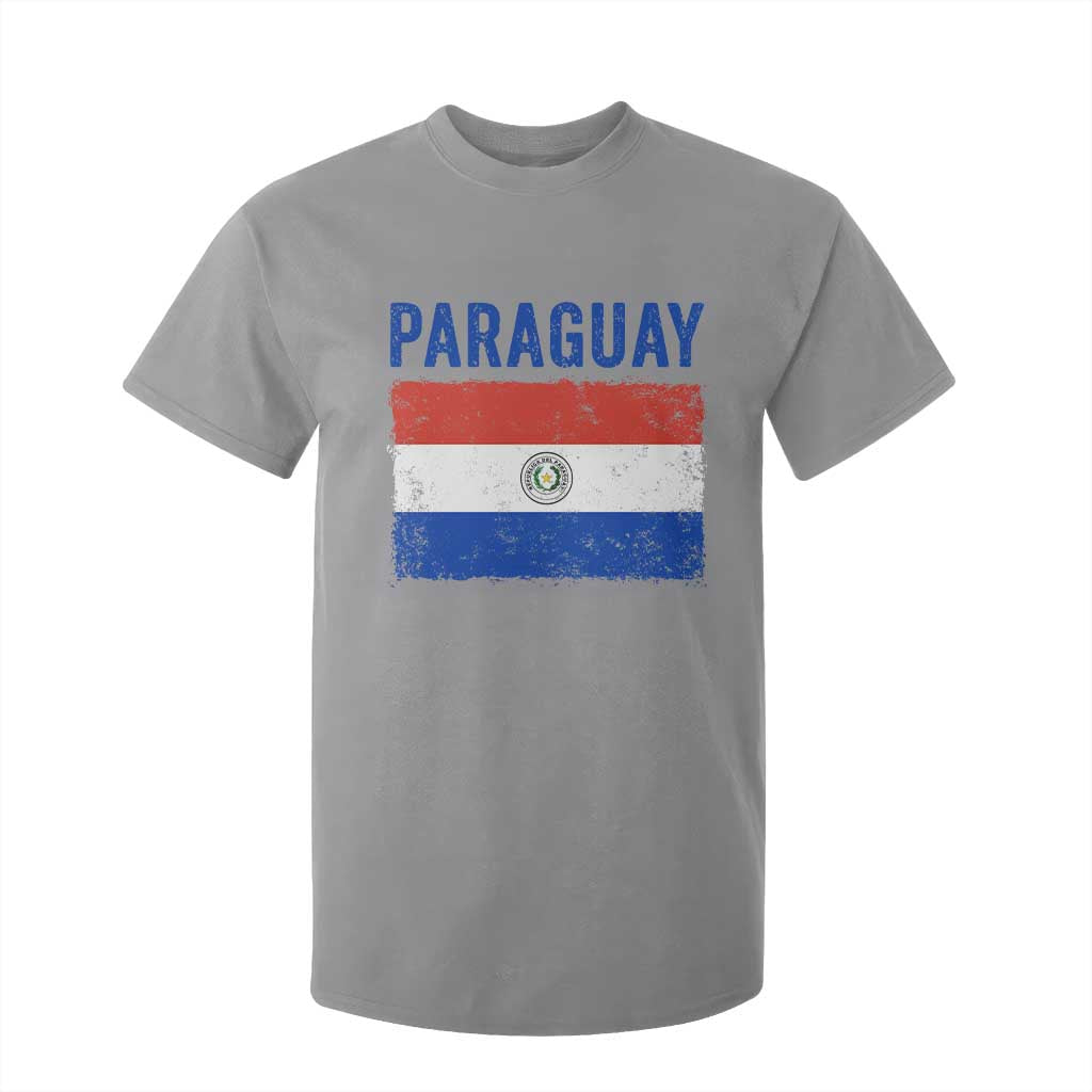 Vintage Paraguay Flag Distressed Paraguayan Pride Patriotic Soccer Fan Graphic T Shirt For Kid TS10 Print Your Wear