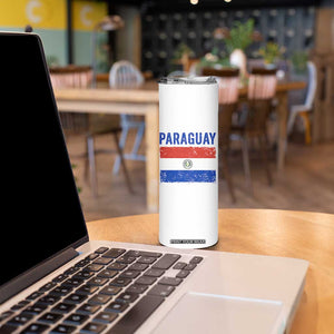 Vintage Paraguay Flag Distressed Paraguayan Pride Patriotic Soccer Fan Graphic Skinny Tumbler TS10 Print Your Wear