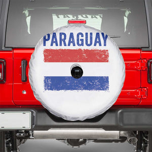 Vintage Paraguay Flag Distressed Paraguayan Pride Patriotic Soccer Fan Graphic Spare Tire Cover TS10 White Print Your Wear