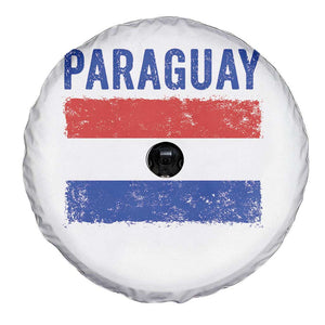 Vintage Paraguay Flag Distressed Paraguayan Pride Patriotic Soccer Fan Graphic Spare Tire Cover TS10 Print Your Wear