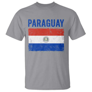 Vintage Paraguay Flag Distressed Paraguayan Pride Patriotic Soccer Fan Graphic T Shirt TS10 Sport Gray Print Your Wear