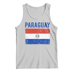 Vintage Paraguay Flag Distressed Paraguayan Pride Patriotic Soccer Fan Graphic Tank Top TS10 Ash Print Your Wear