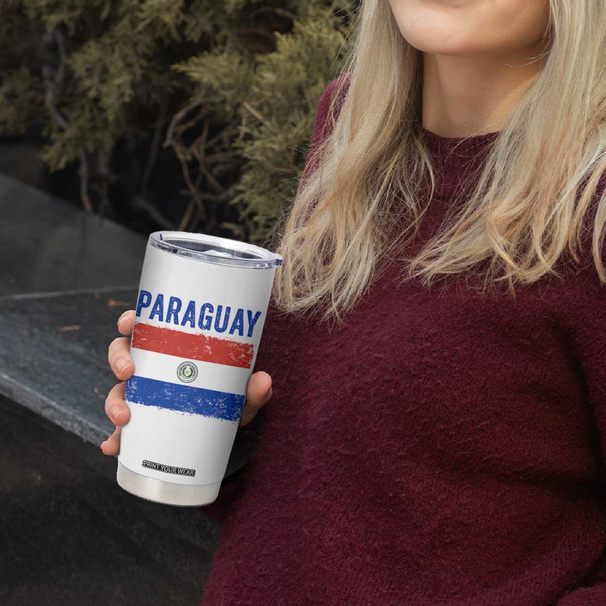 Vintage Paraguay Flag Distressed Paraguayan Pride Patriotic Soccer Fan Graphic Tumbler Cup TS10 Print Your Wear