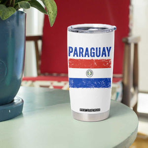 Vintage Paraguay Flag Distressed Paraguayan Pride Patriotic Soccer Fan Graphic Tumbler Cup TS10 Print Your Wear