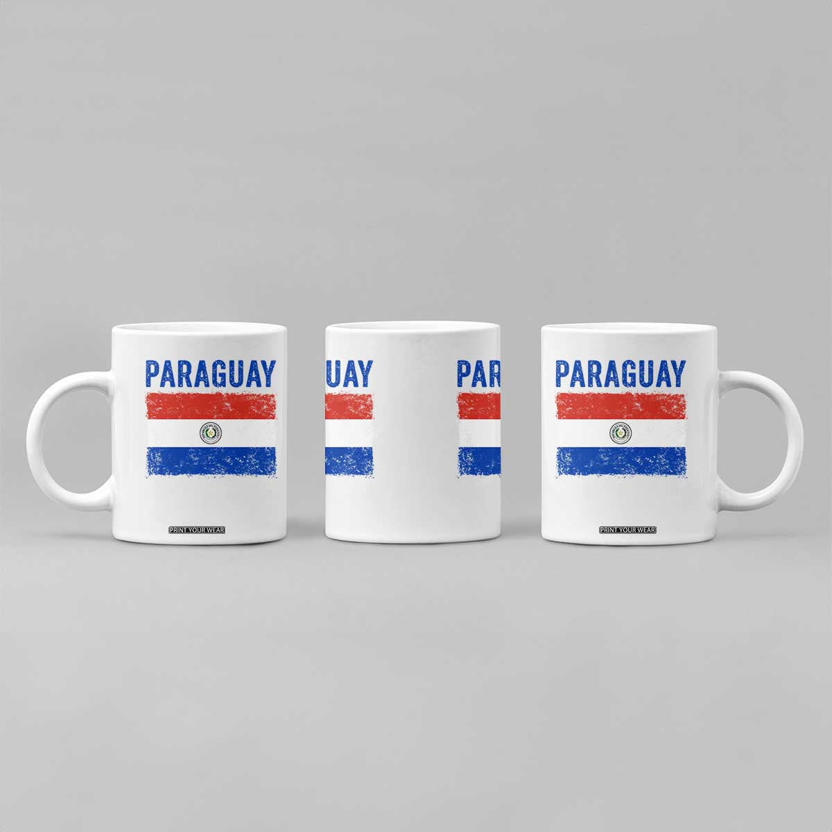 Vintage Paraguay Flag Distressed Paraguayan Pride Patriotic Soccer Fan Graphic Coffee Mug TS10 Print Your Wear