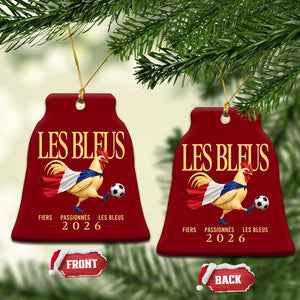 Les Bleus 2026 France Soccer Ceramic Ornament Rooster Wearing French Flag Patriotic Football Fan Graphic TS10 Print Your Wear