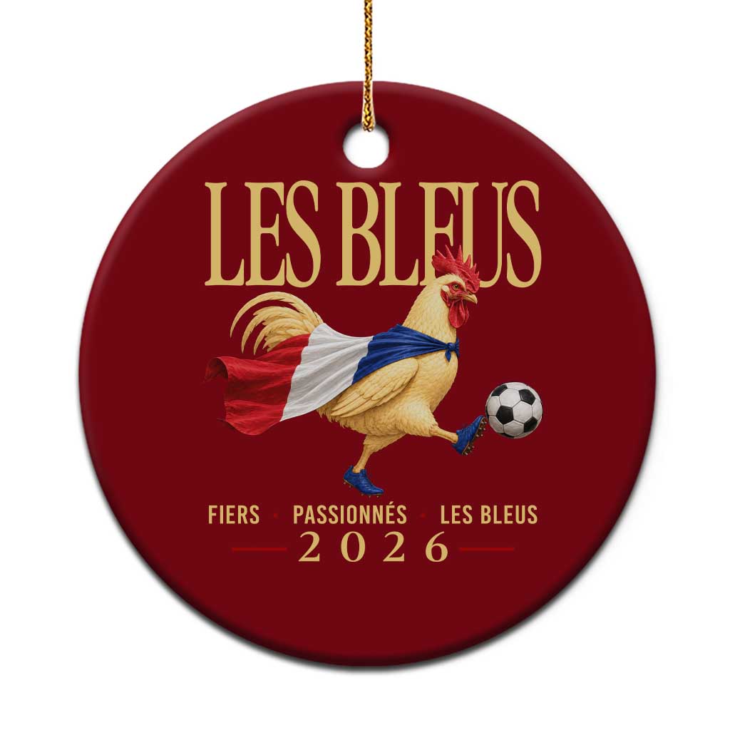 Les Bleus 2026 France Soccer Ceramic Ornament Rooster Wearing French Flag Patriotic Football Fan Graphic TS10 1pc Red Print Your Wear