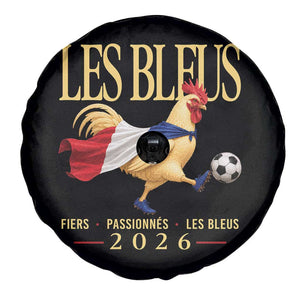 Les Bleus 2026 France Soccer Spare Tire Cover Rooster Wearing French Flag Patriotic Football Fan Graphic TS10 Print Your Wear