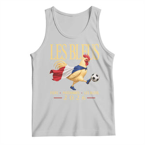 Les Bleus 2026 France Soccer Tank Top Rooster Wearing French Flag Patriotic Football Fan Graphic TS10 Ash Print Your Wear