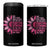 Breast Cancer 4 in 1 Can Cooler Tumbler Pink Ribbon Being Strong Quote Support Gift TS10 One Size: 16 oz Black Print Your Wear