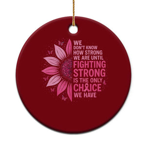 Breast Cancer Ceramic Ornament Pink Ribbon Being Strong Quote Support Gift TS10 1pc Red Print Your Wear