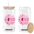 Breast Cancer Glass Can Pink Ribbon Being Strong Quote Support Gift TS10 Print Your Wear