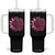 Breast Cancer Tumbler With Handle Pink Ribbon Being Strong Quote Support Gift TS10 One Size: 40 oz Black Print Your Wear