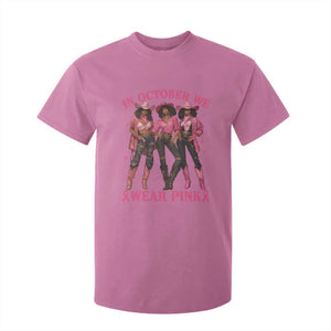 In October We Wear Pink T Shirt For Kid Breast Cancer Awareness Month Cowgirl Pink Ribbon TS10 Azalea Print Your Wear