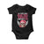 Funny Breast Cancer Survivor Baby Onesie Im Kicking Cancers Ass Pink Ribbon Skull TS10 Black Print Your Wear