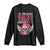 Funny Breast Cancer Survivor Long Sleeve Shirt Im Kicking Cancers Ass Pink Ribbon Skull - Print Your Wear