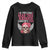 Funny Breast Cancer Survivor Youth Sweatshirt Im Kicking Cancers Ass Pink Ribbon Skull - Print Your Wear