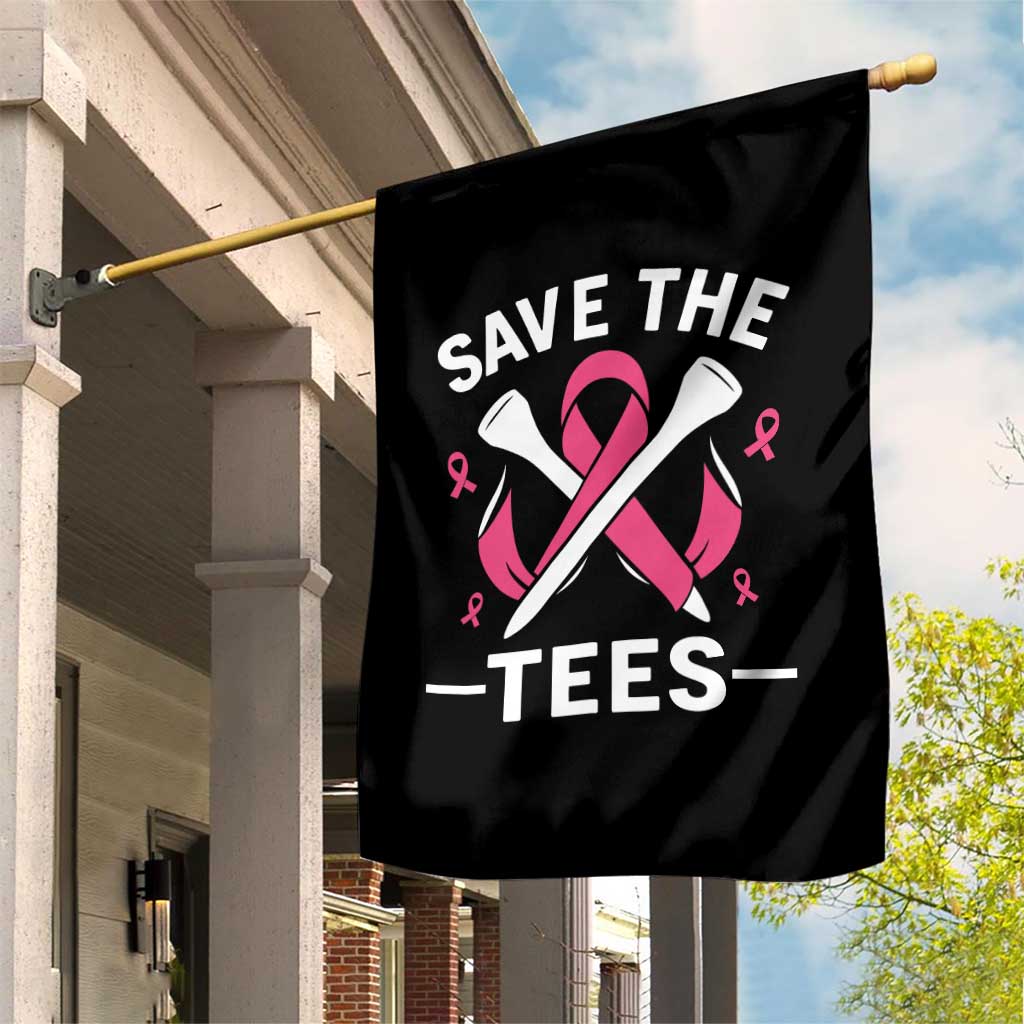 Breast Cancer Awareness Pink Ribbon Golf Garden Flag Funny Save The Tees TS10 Print Your Wear