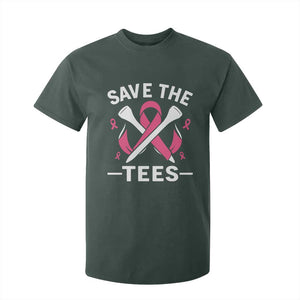 Breast Cancer Awareness Pink Ribbon Golf T Shirt For Kid Funny Save The Tees TS10 Dark Forest Green Print Your Wear