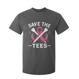Breast Cancer Awareness Pink Ribbon Golf T Shirt For Kid Funny Save The Tees TS10 Dark Heather Print Your Wear