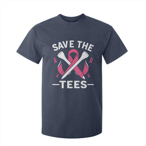 Breast Cancer Awareness Pink Ribbon Golf T Shirt For Kid Funny Save The Tees TS10 Navy Print Your Wear