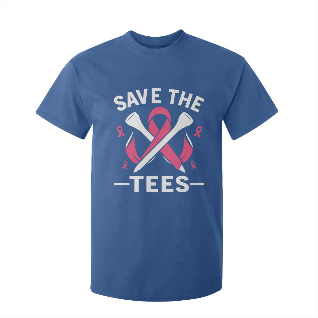 Breast Cancer Awareness Pink Ribbon Golf T Shirt For Kid Funny Save The Tees TS10 Royal Blue Print Your Wear