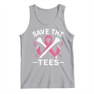 Breast Cancer Awareness Pink Ribbon Golf Tank Top Funny Save The Tees TS10 Athletic Heather Print Your Wear
