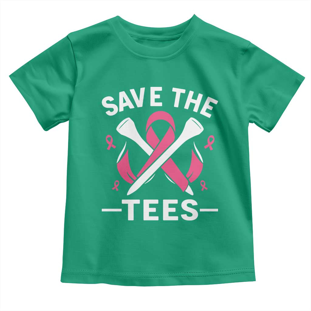 Breast Cancer Awareness Pink Ribbon Golf Toddler T Shirt Funny Save The Tees TS10 Irish Green Print Your Wear