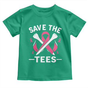 Breast Cancer Awareness Pink Ribbon Golf Toddler T Shirt Funny Save The Tees TS10 Irish Green Print Your Wear
