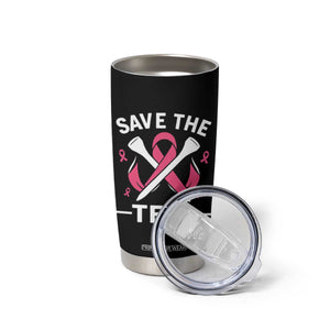Breast Cancer Awareness Pink Ribbon Golf Tumbler Cup Funny Save The Tees TS10 Print Your Wear