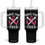 Breast Cancer Awareness Pink Ribbon Golf Tumbler With Handle Funny Save The Tees TS10 One Size: 40 oz Black Print Your Wear